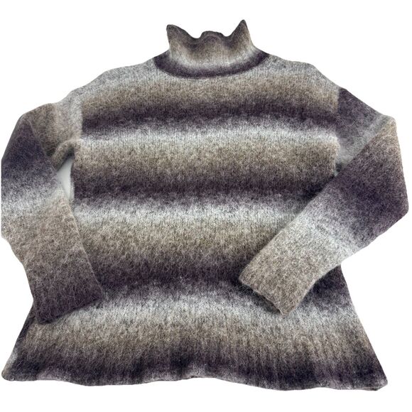 Toad & Co Toddy T-Neck Sweater Sz S Alpaca Merino Wool Space Dye Turtleneck SOFT - Picture 1 of 6